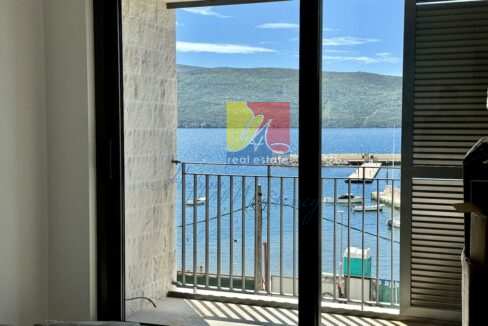 studio in Herceg Novi, view over marina with yachts