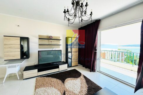living room with sea view, apartment by the sea in Bijela, Herceg Novi