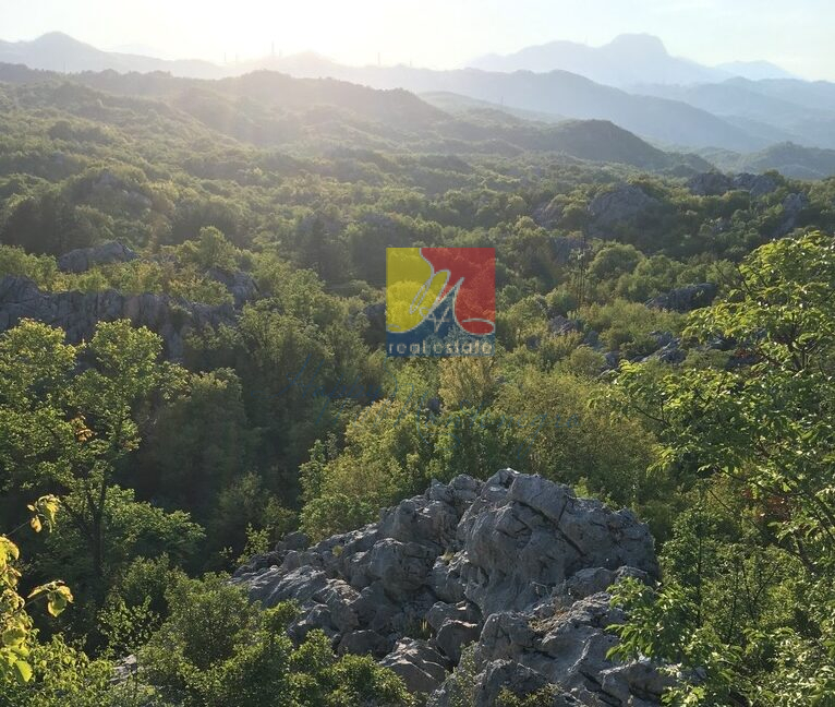 view over Lovcen mountain and mausoleum, Montenegro